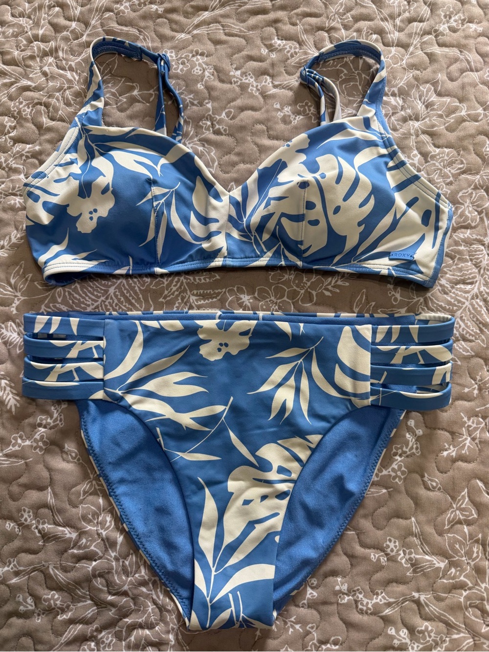 Roxy Blue Floral Bikini Set